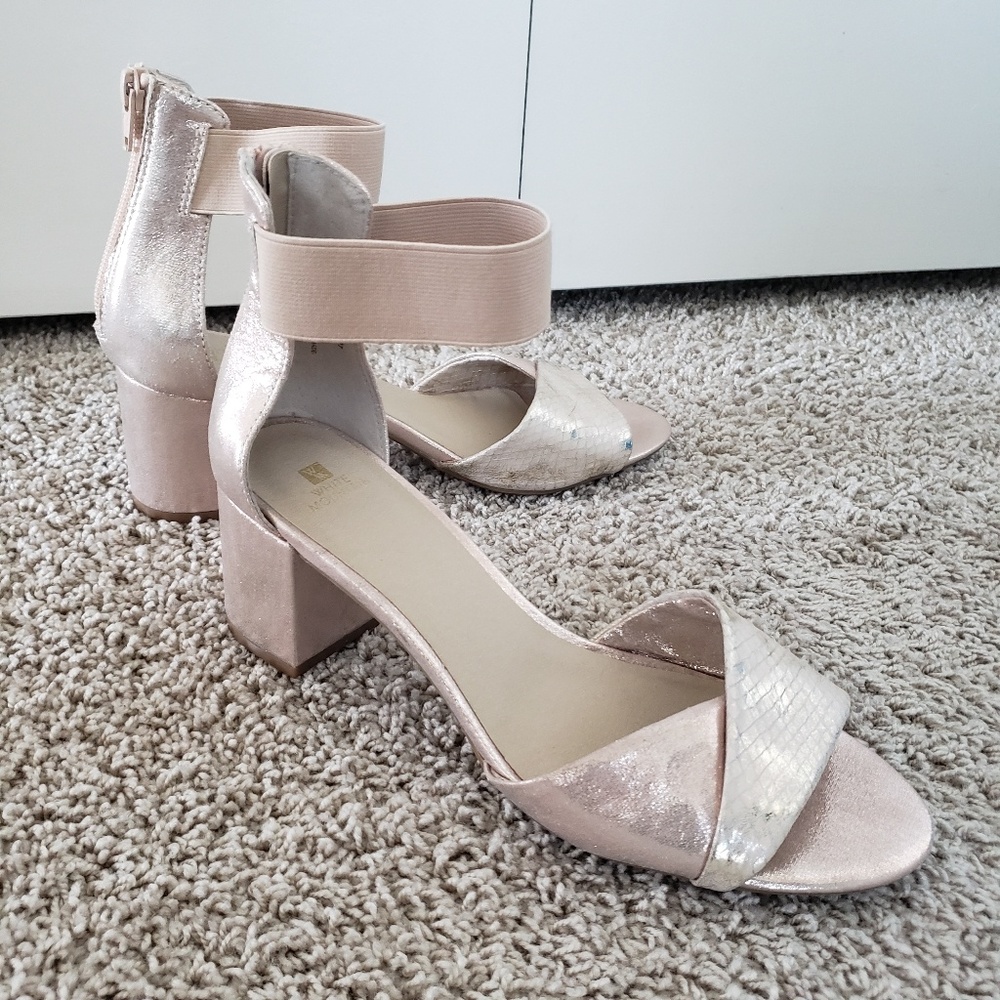 Rose Gold Block Heel Size 9.5